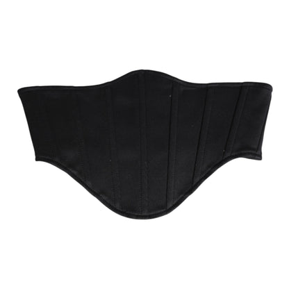 Black Cotton Waist Tuxedo Belt Cummerbund