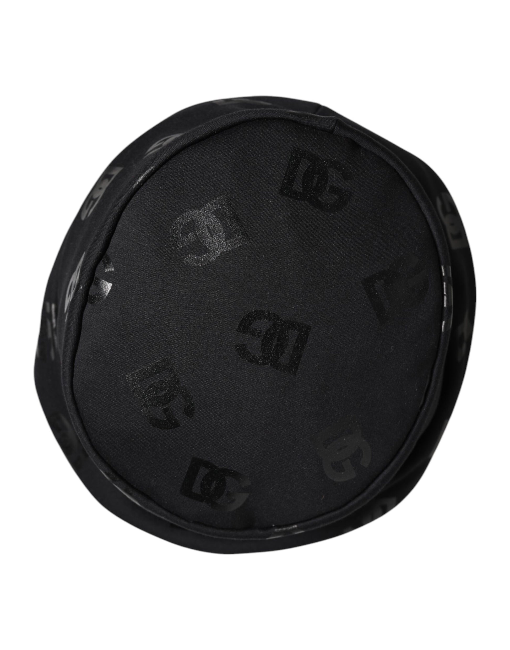 Black DG Monogram Polyester Jacquard Bucket Hat