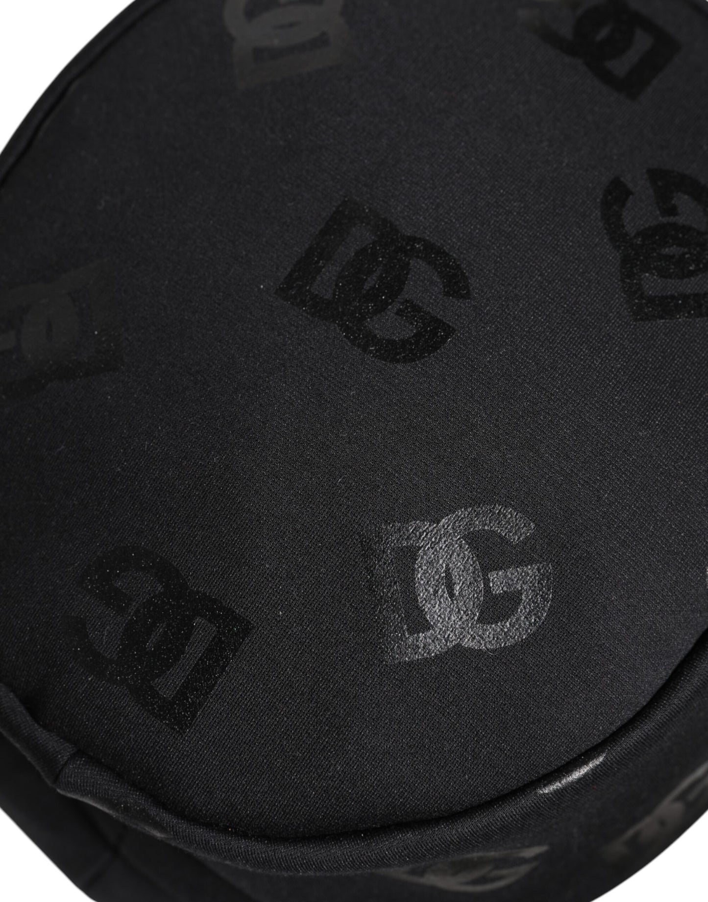 Black DG Monogram Polyester Jacquard Bucket Hat