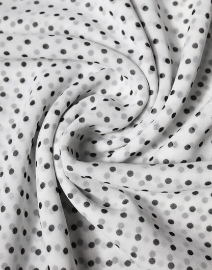 White Polka Dots Polyester Wrap Shawl Scarf