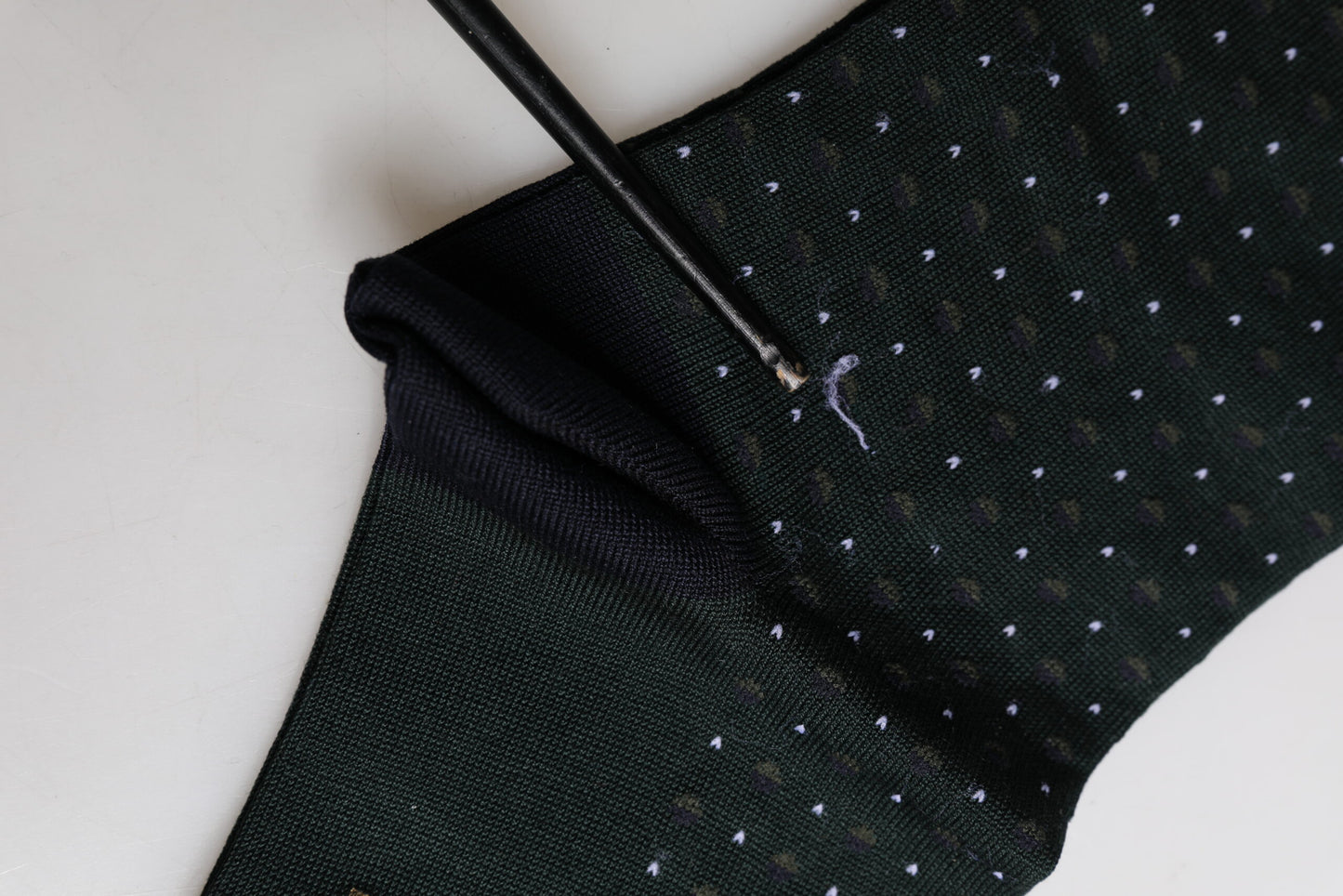 Black Polka Dots Cotton Mid Calf Socks