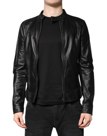 Black Sheep Leather Biker Full Zip Jacket