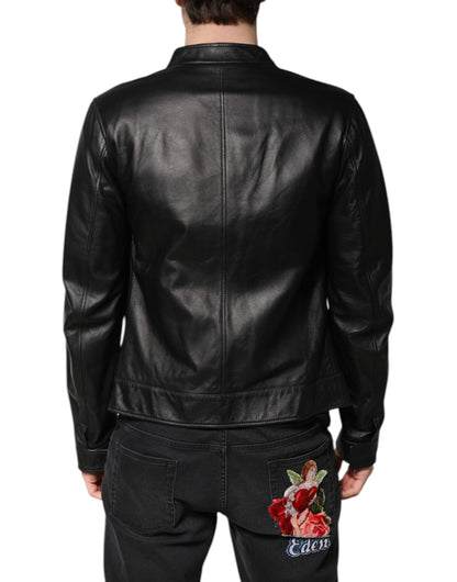 Black Sheep Leather Biker Full Zip Jacket