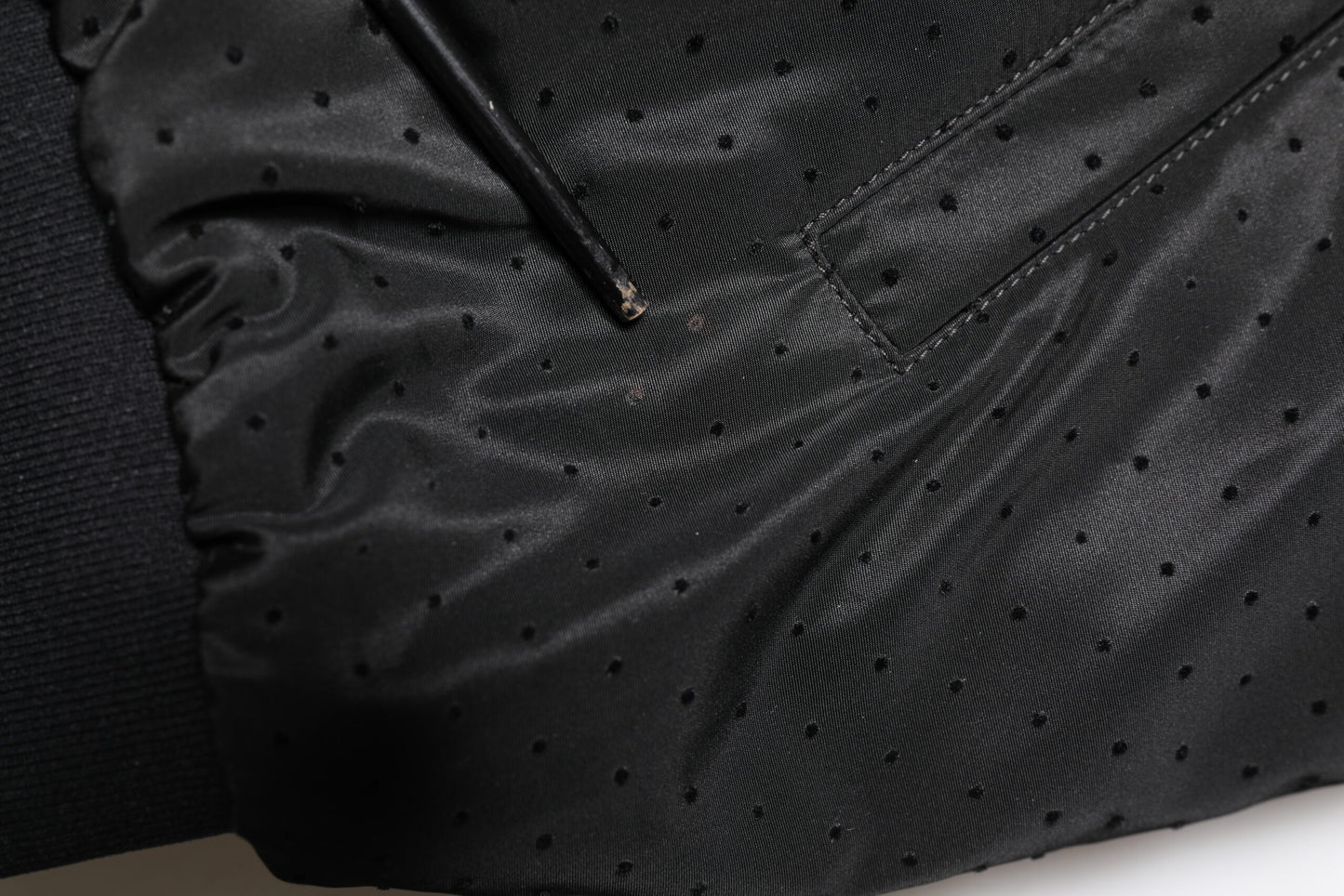 Black Long Sleeves Full Zip Bomber Jacket