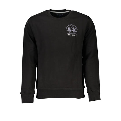 Black Cotton Men Sweater