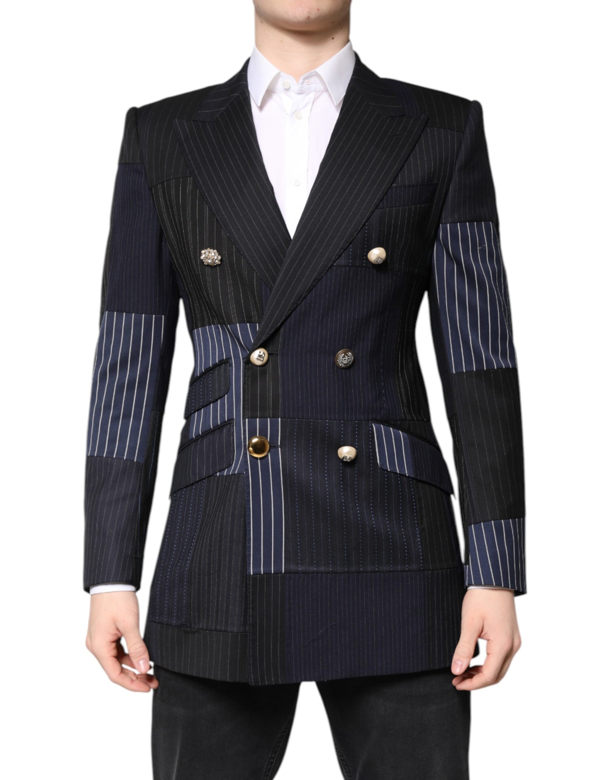 Multicolor Patchwork Jacket Coat Suit Blazer