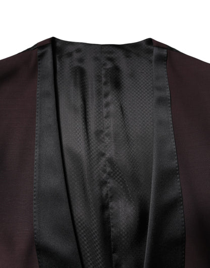 Maroon Wool Waistcoat Dress Formal Vest