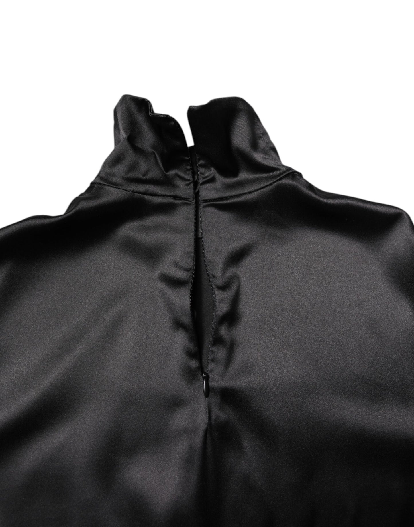 Black Silk Turtleneck Men Pullover Sweater