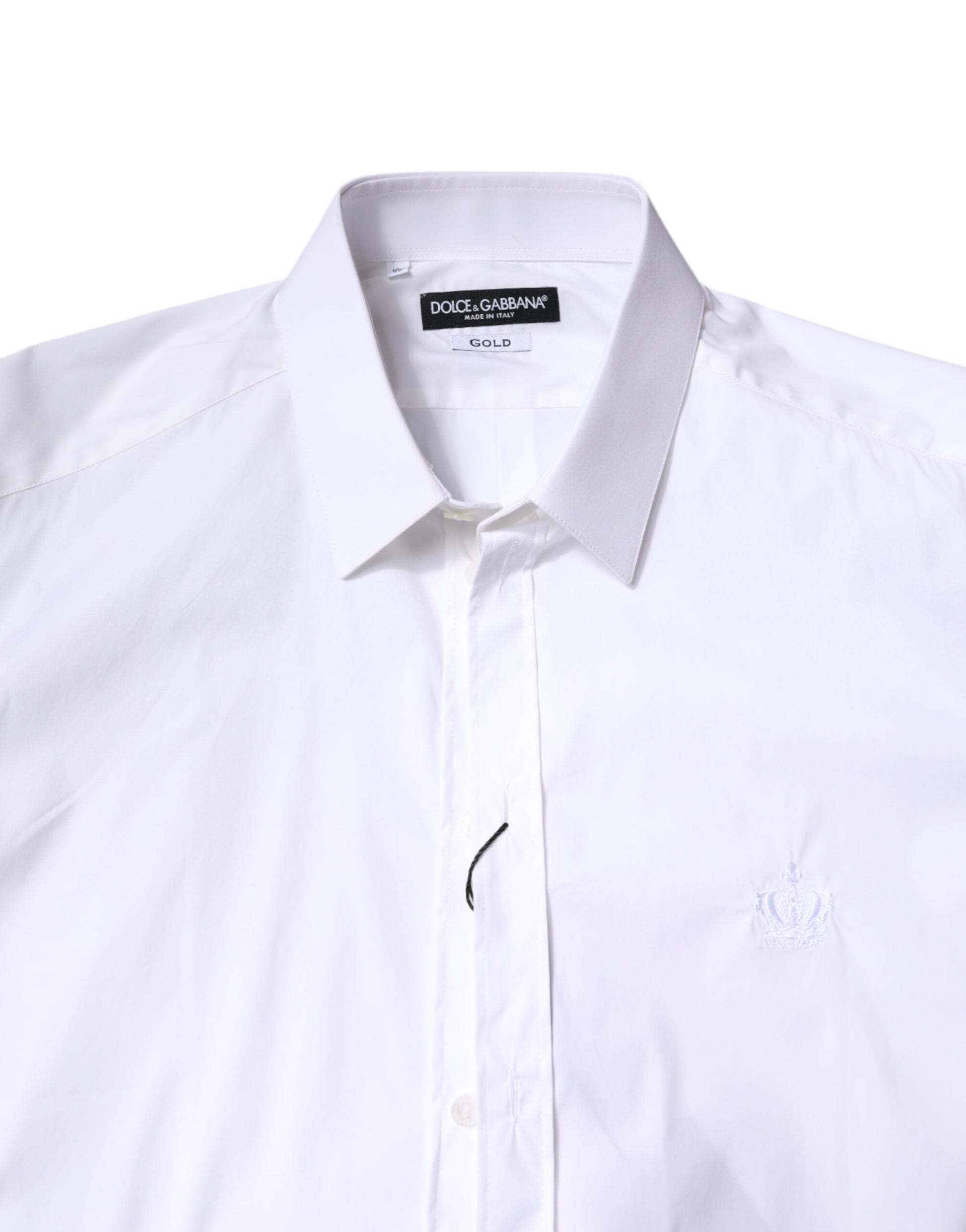 White Cotton GOLD Men Dress Formal Shirt