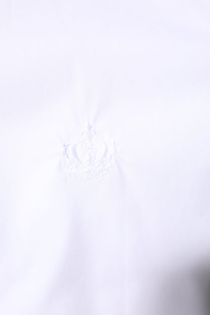 White Cotton GOLD Men Dress Formal Shirt