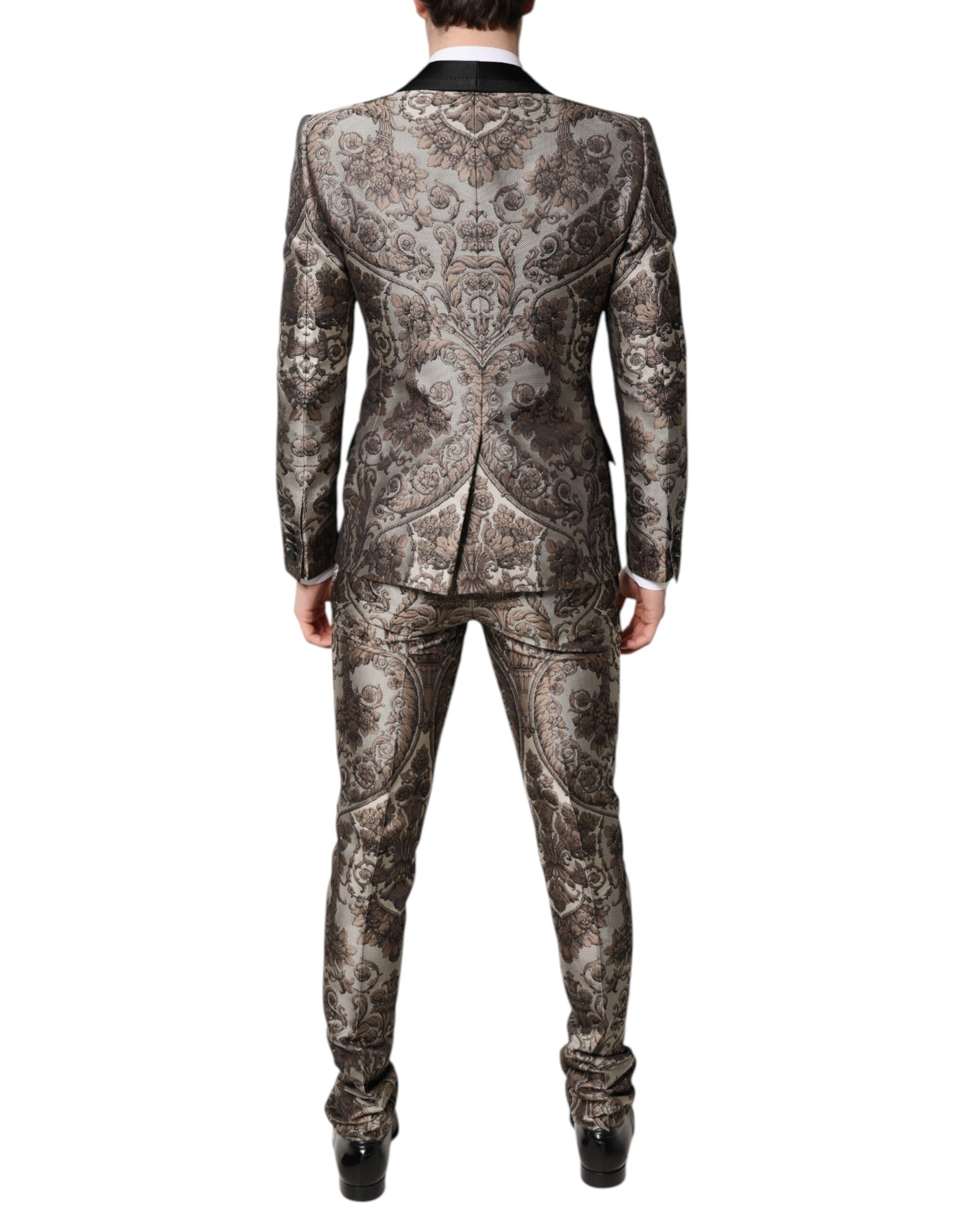 Multicolor Jacquard Single Breasted 3 Piece Suit