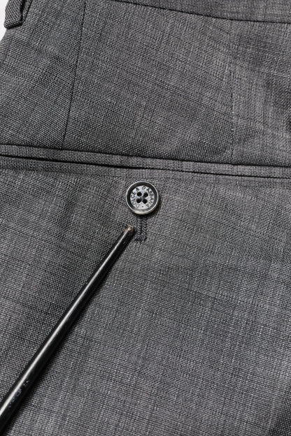 Gray Wool Single Breasted 2 Piece Suit