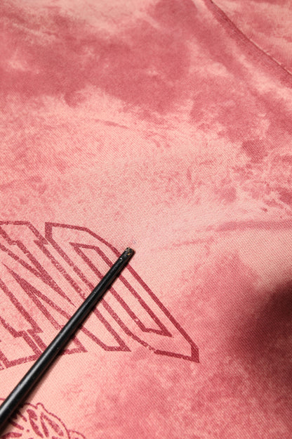 Pink Wash DG MILANO Hooded Pullover Sweater