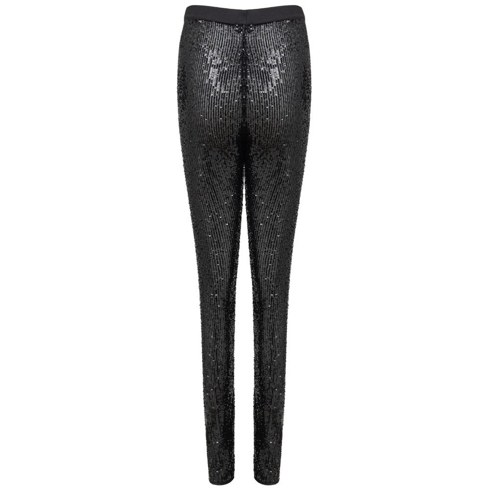 Black Polyester Joggers (Workout Pants)