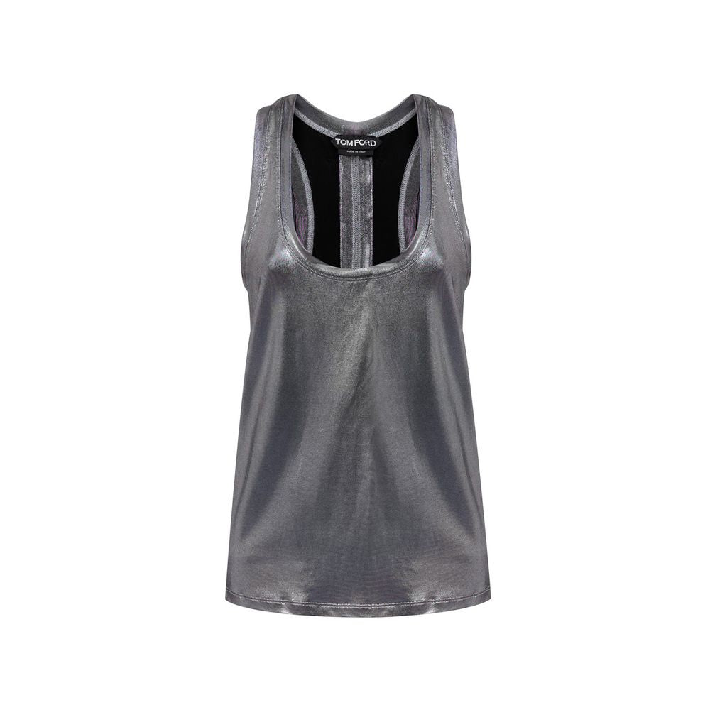Gray Viscose Tank Tops