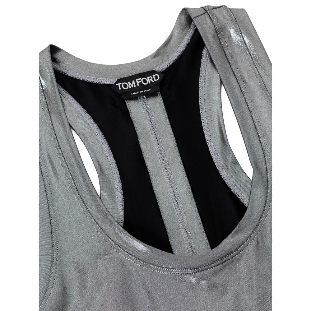 Gray Viscose Tank Tops