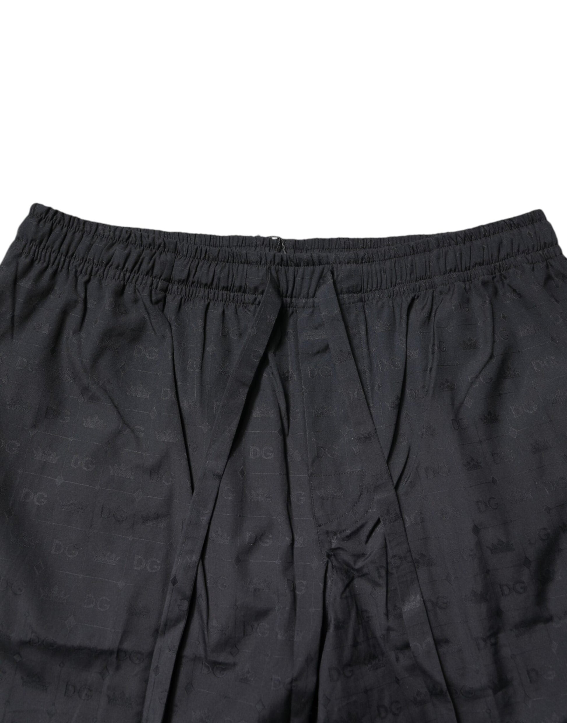 Black Cotton Men Pajama Set Sleepwear