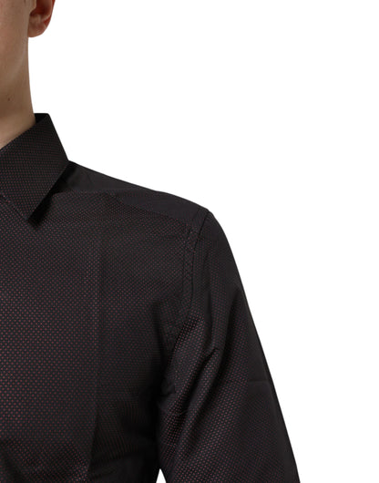 Maroon Jacquard Cotton GOLD Men Dress Shirt