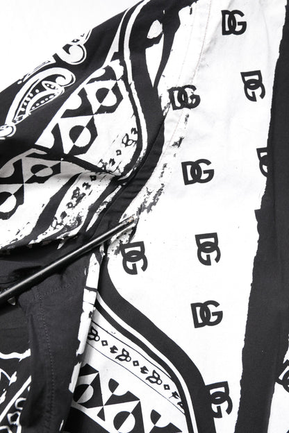 Black White Bandana MARTINI Men Dress Shirt