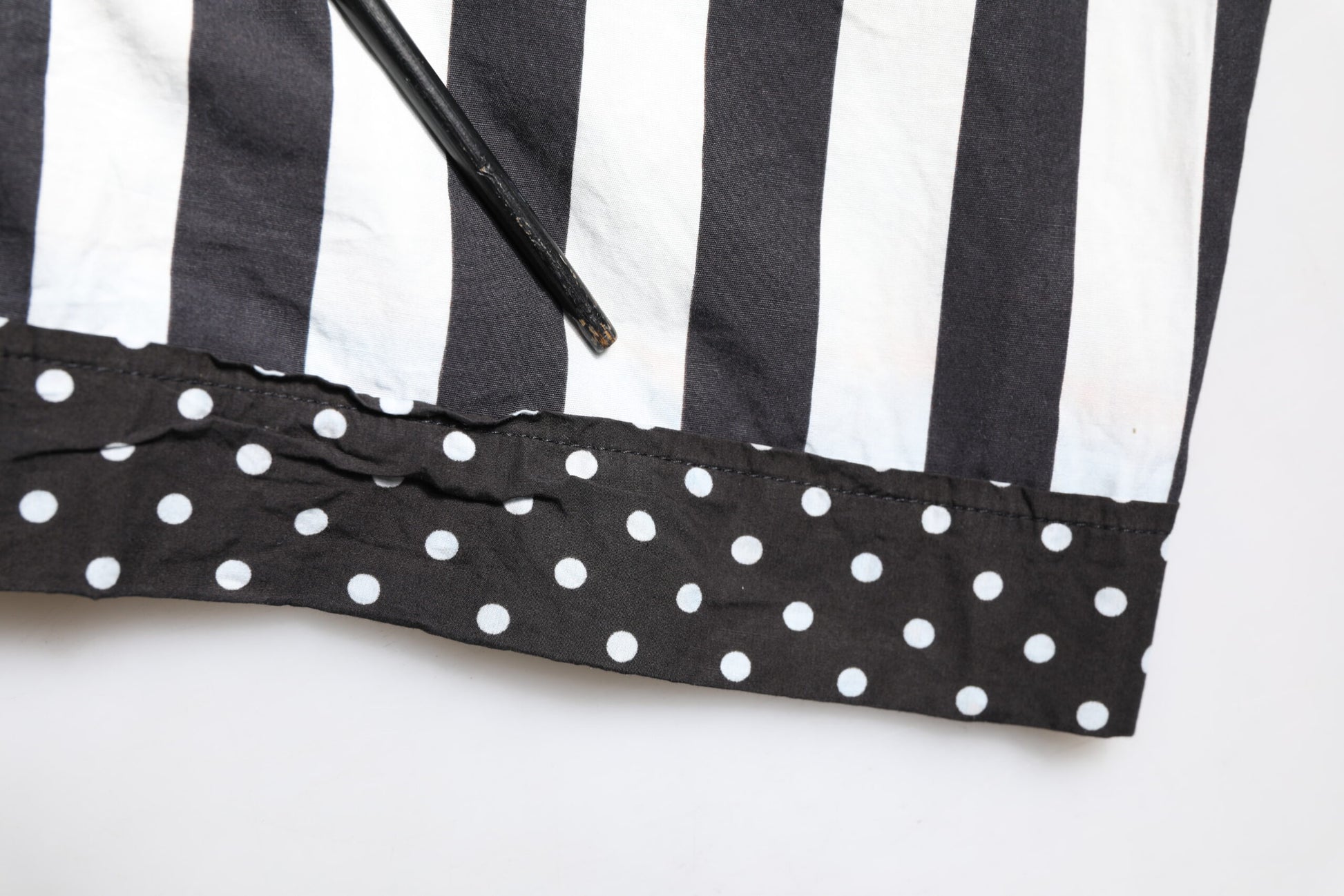 Black White Stripe Button Down Casual Shirt