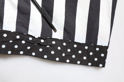 Black White Stripe Button Down Casual Shirt