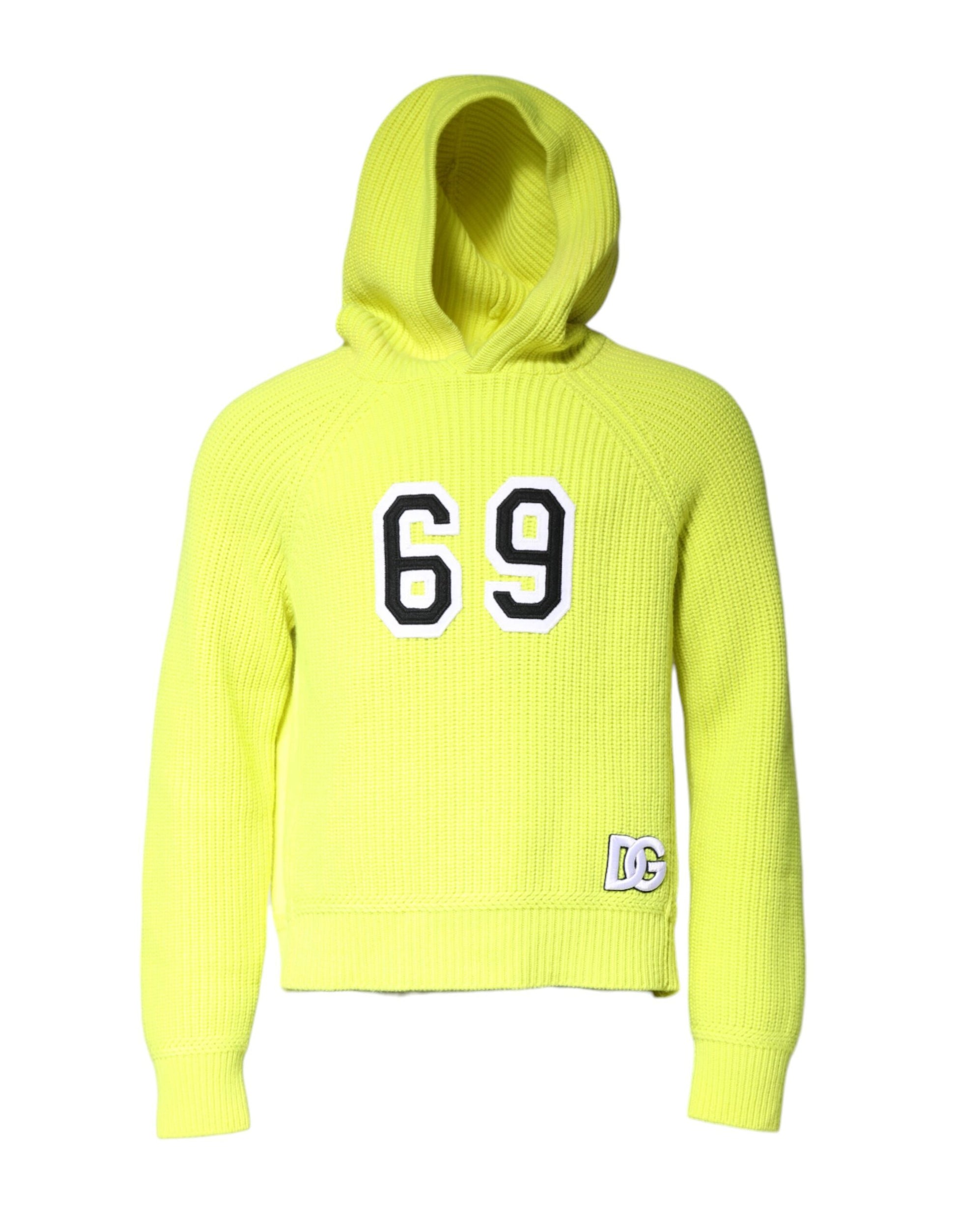 Green 69 Knit Hooded Men Pullover Sweater