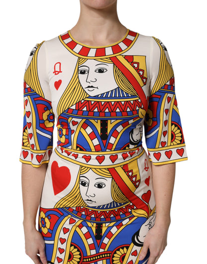 White Queen Of Heart Short Sleeve Midi Dress