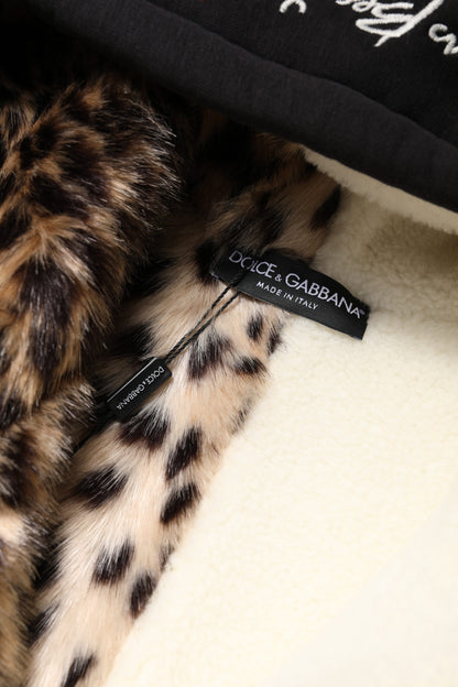 Black Embroidered Full Zip Hooded Jacket