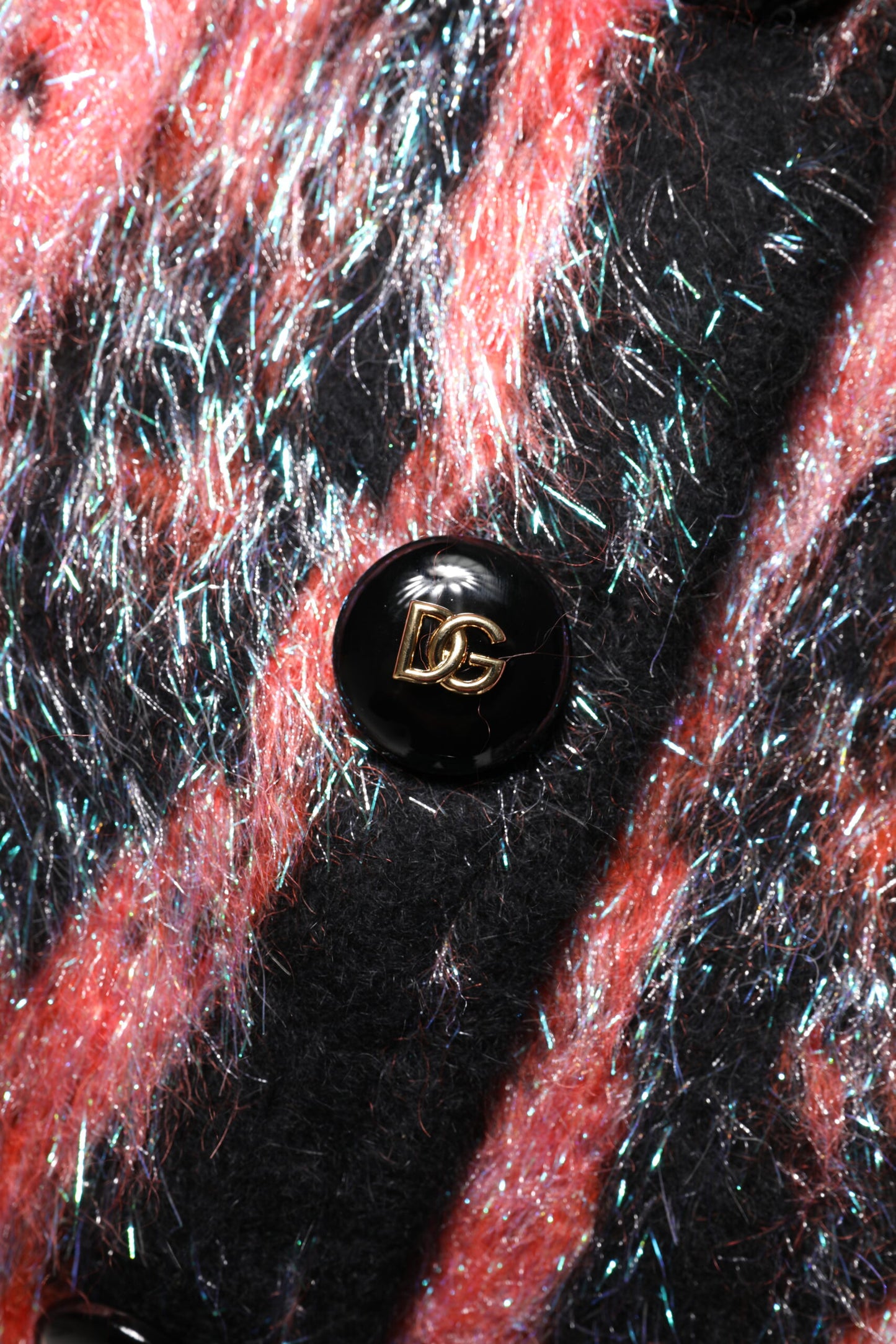 Red Mohair Wool Button Down Cardigan Sweater