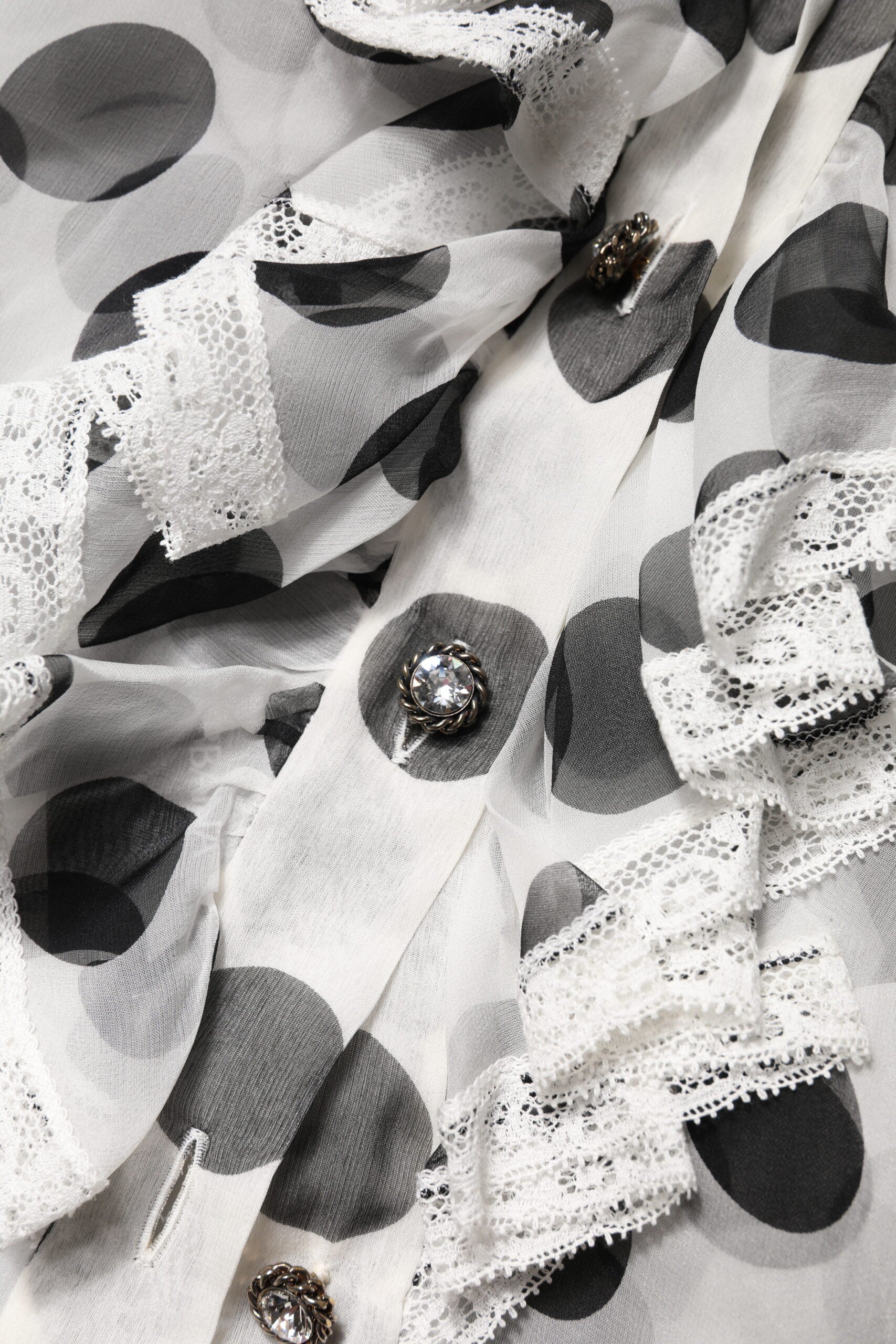 White Black Polka Dot Cotton Sleeveless Top