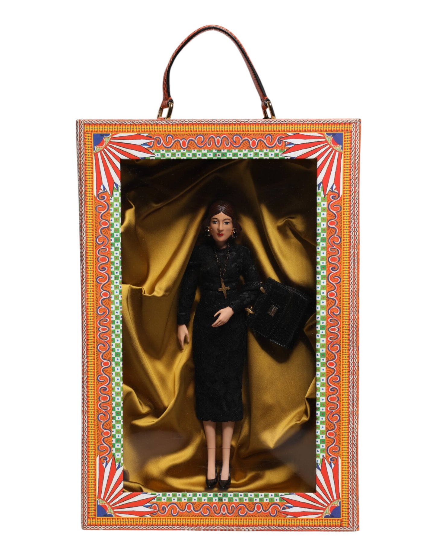 Black Dress Ceramic Porcelain Fashion Leather Sicily Dolls