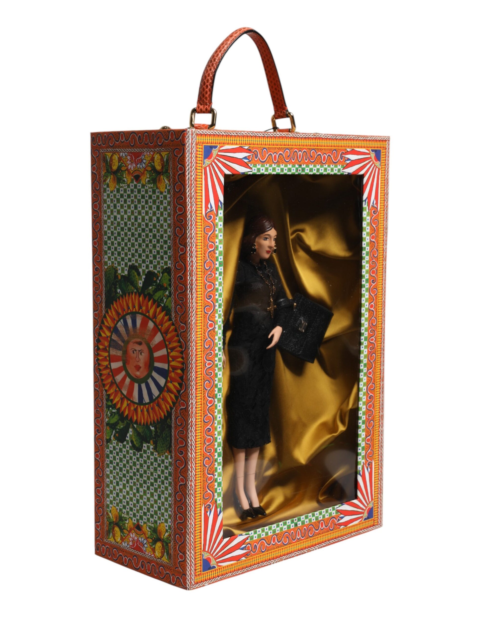 Black Dress Ceramic Porcelain Fashion Leather Sicily Dolls