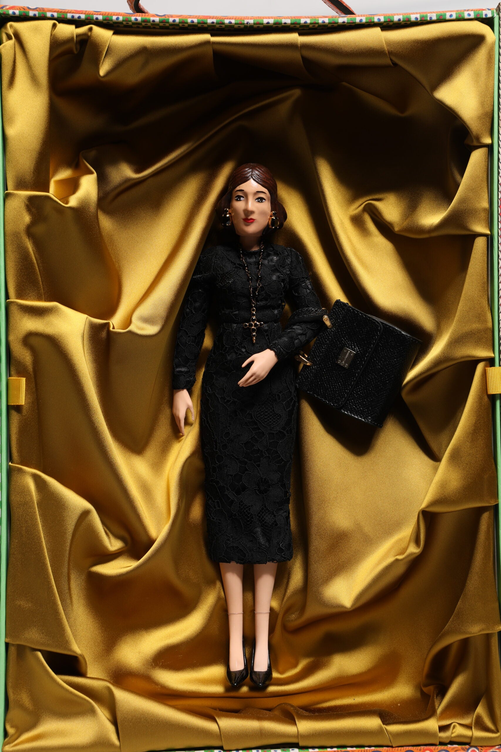 Black Dress Ceramic Porcelain Fashion Leather Sicily Dolls