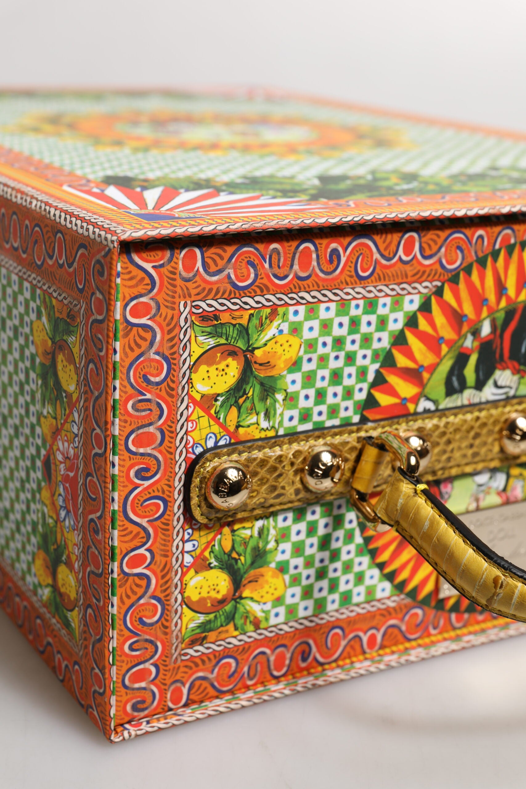 Red Dress Ceramic Porcelain Fashion Box Leather Sicily Dolls