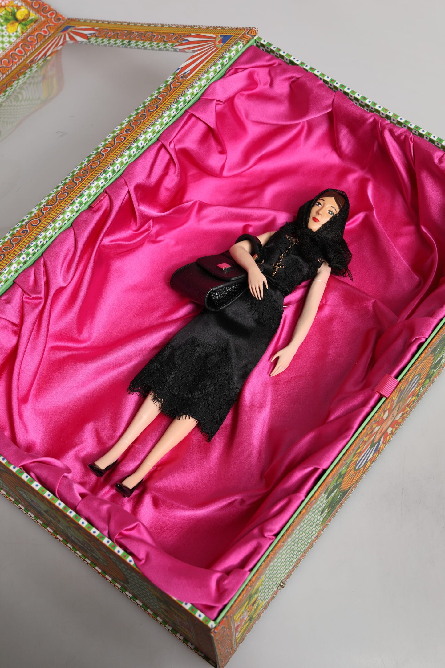 Black Dress Ceramic Porcelain Fashion Leather Sicily Dolls