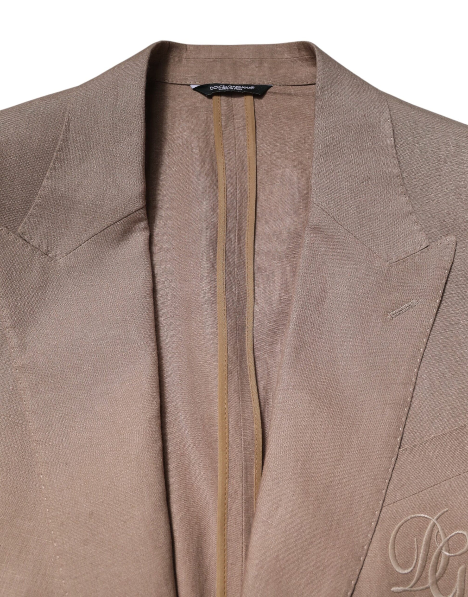Beige TAORMINA Single Breasted Coat Blazer