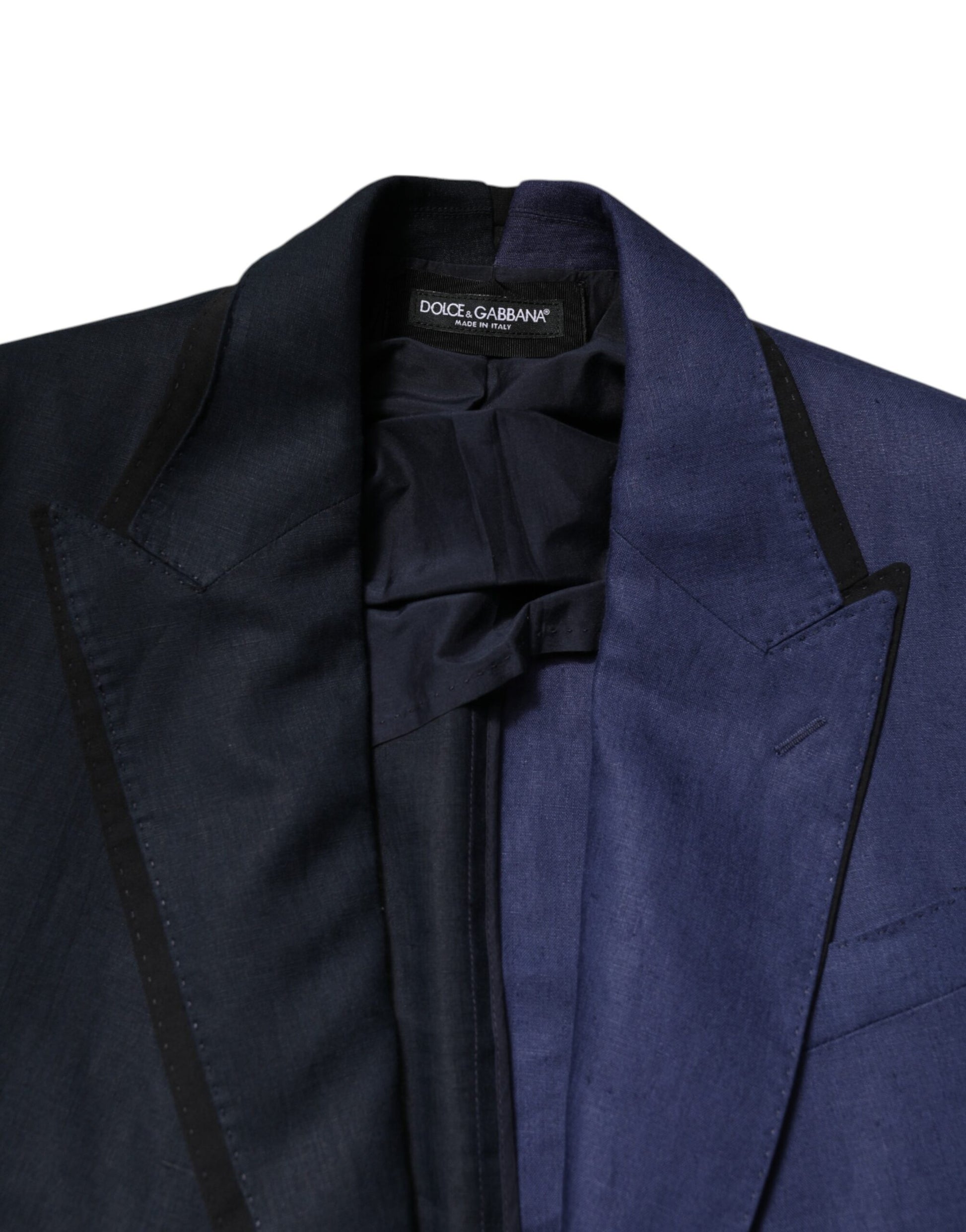 Navy Blue Double Breasted Suit Coat Blazer