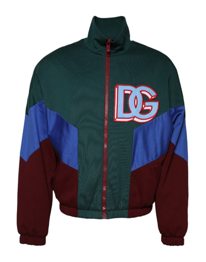 Multicolor Cotton Logo Full Zip Jacket