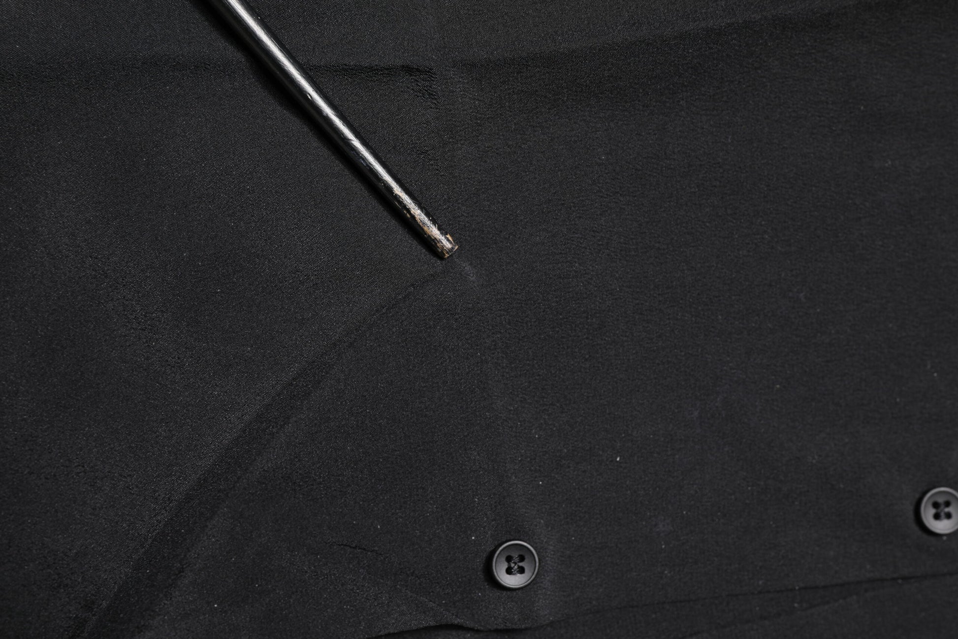 Black Silk GOLD Long Sleeves Dress Shirt