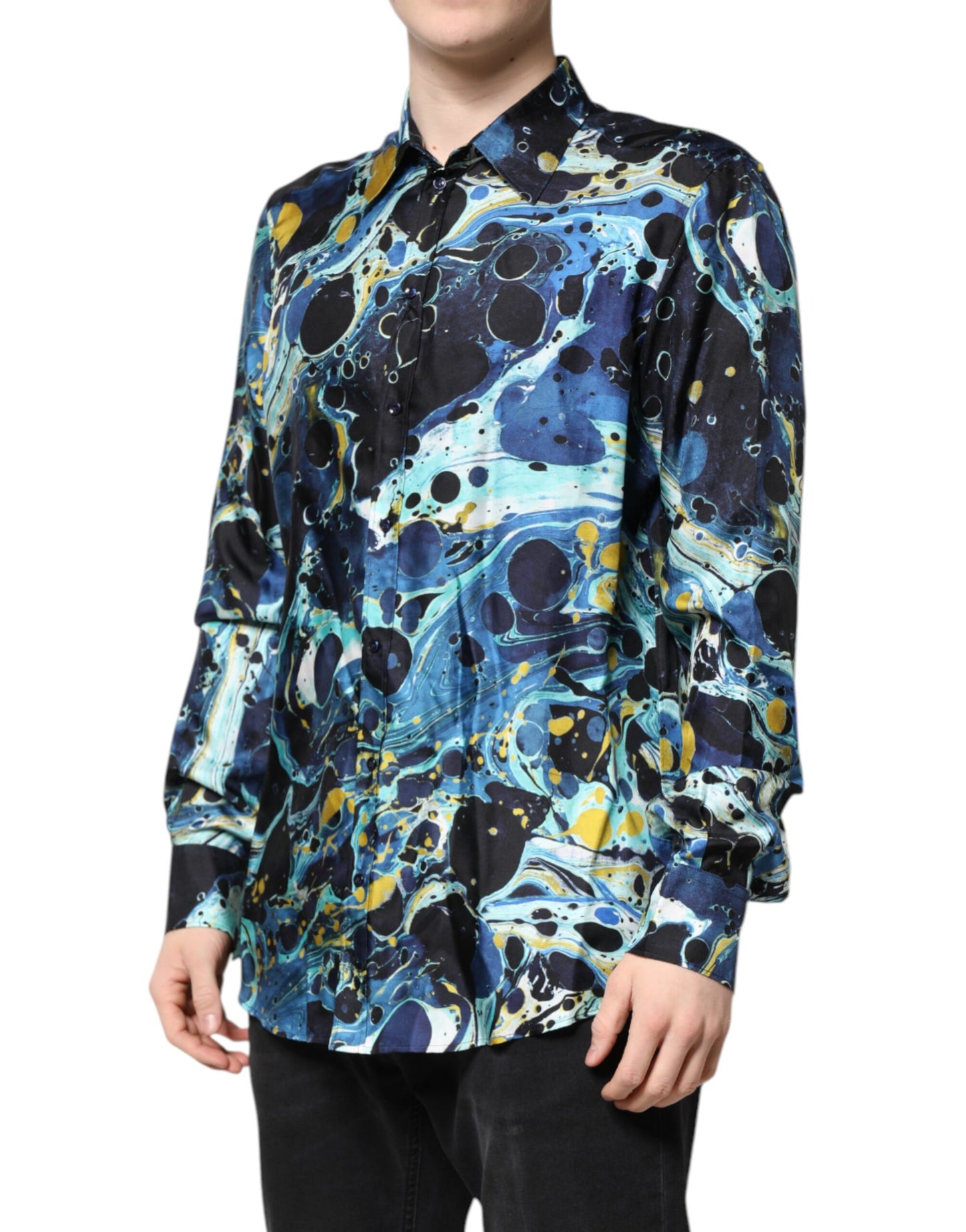 Multicolor Marble Print MARTINI Dress Shirt