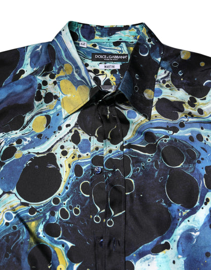 Multicolor Marble Print MARTINI Dress Shirt