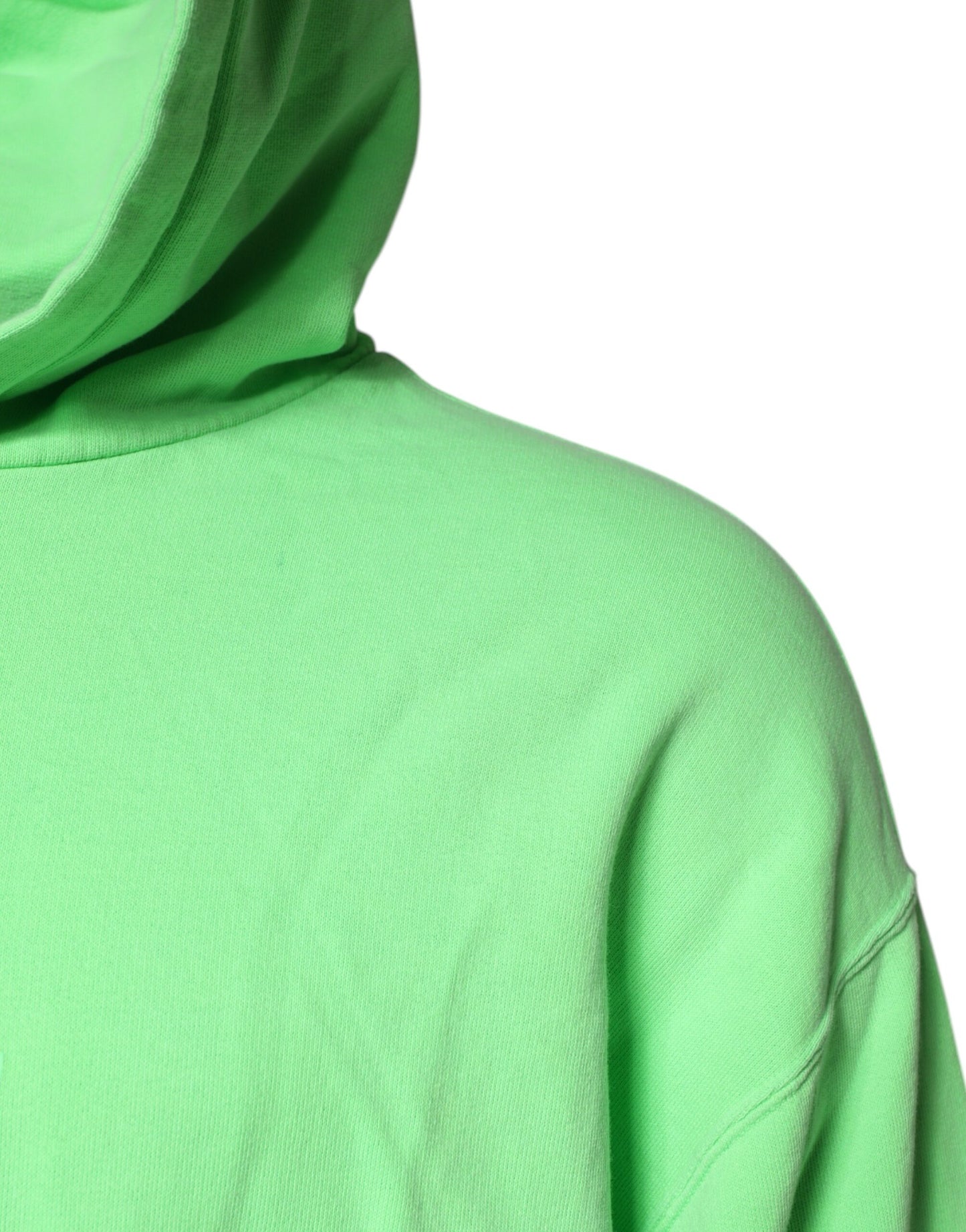 Green Cotton DG Logo Print Hooded Sweater