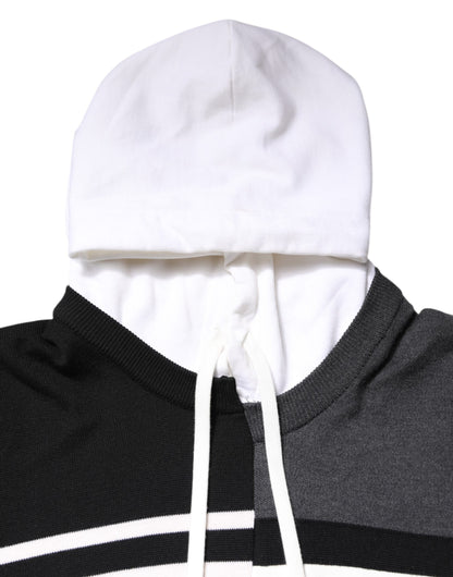 Multicolor Logo Pullover Hooded Sweater