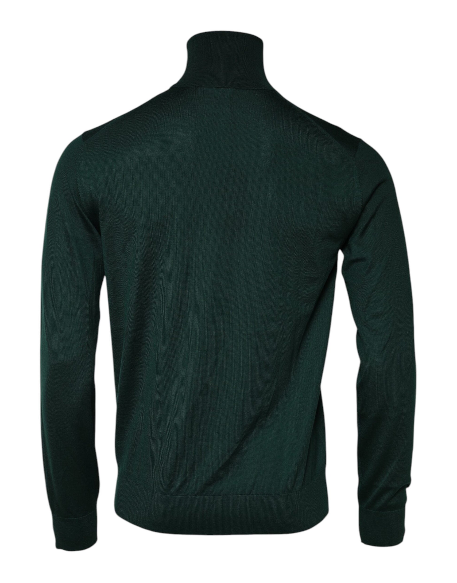 Green Cashmere Knitted Men Pullover Sweater