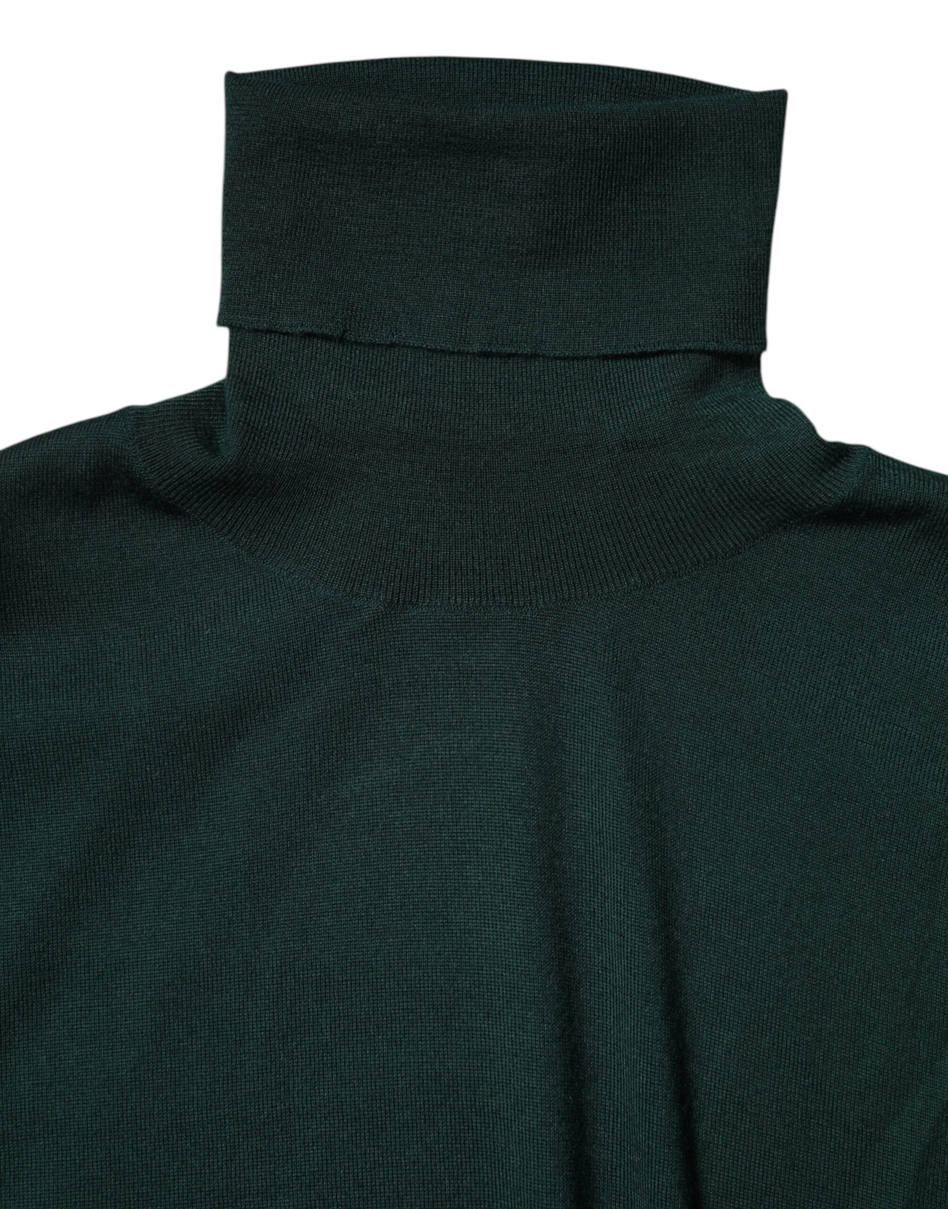 Green Cashmere Knitted Men Pullover Sweater