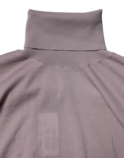 Brown Cashmere Knitted Men Pullover Sweater