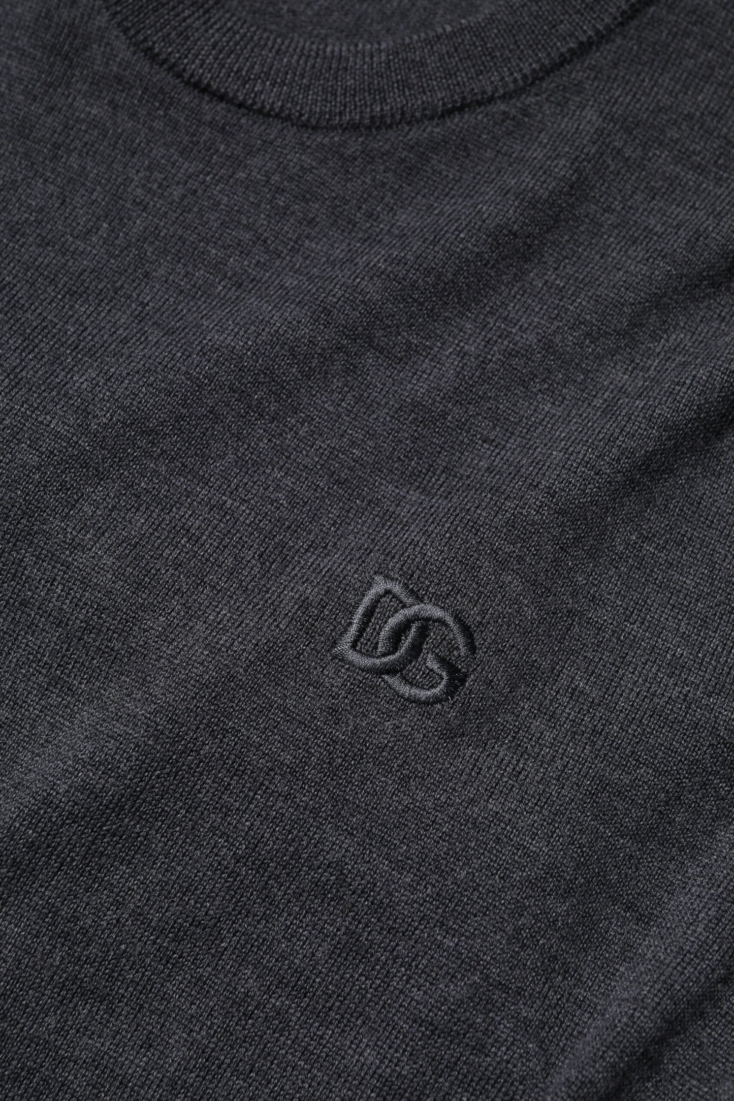 Gray Wool Logo Knitted Men Pullover Sweater