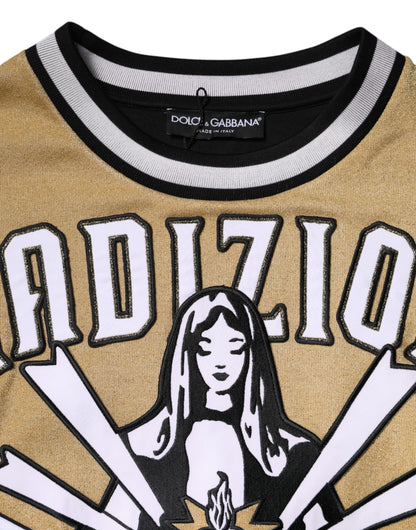 Multicolor Cotton Crew Neck Pullover Sweater