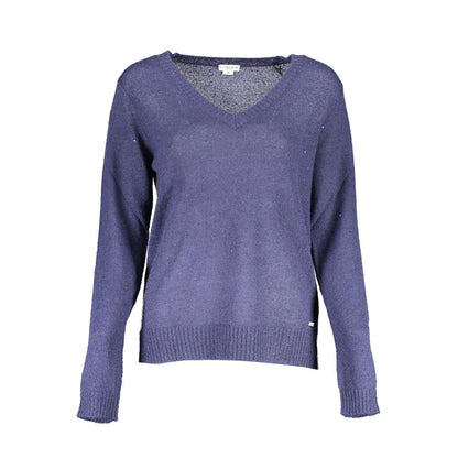 Blue Acrylic Women Sweater