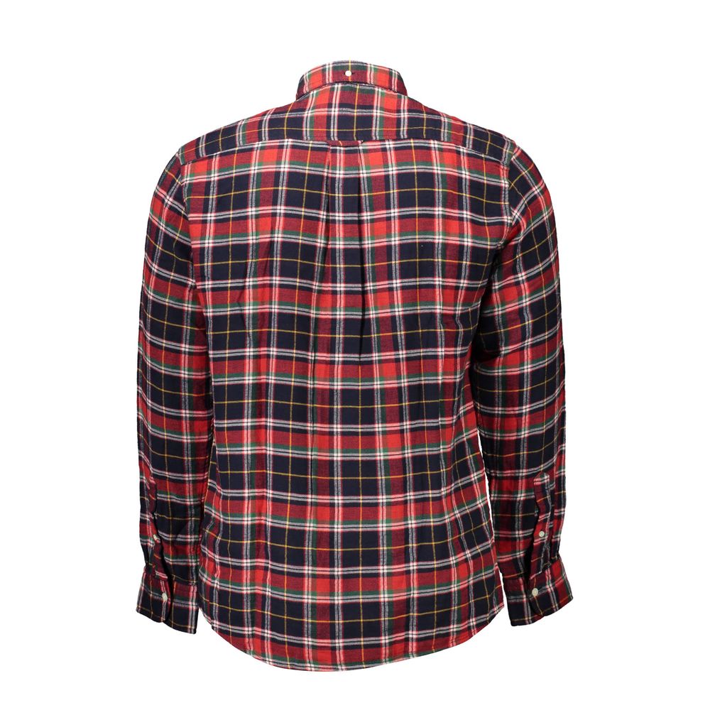 Red Cotton Men Shirt